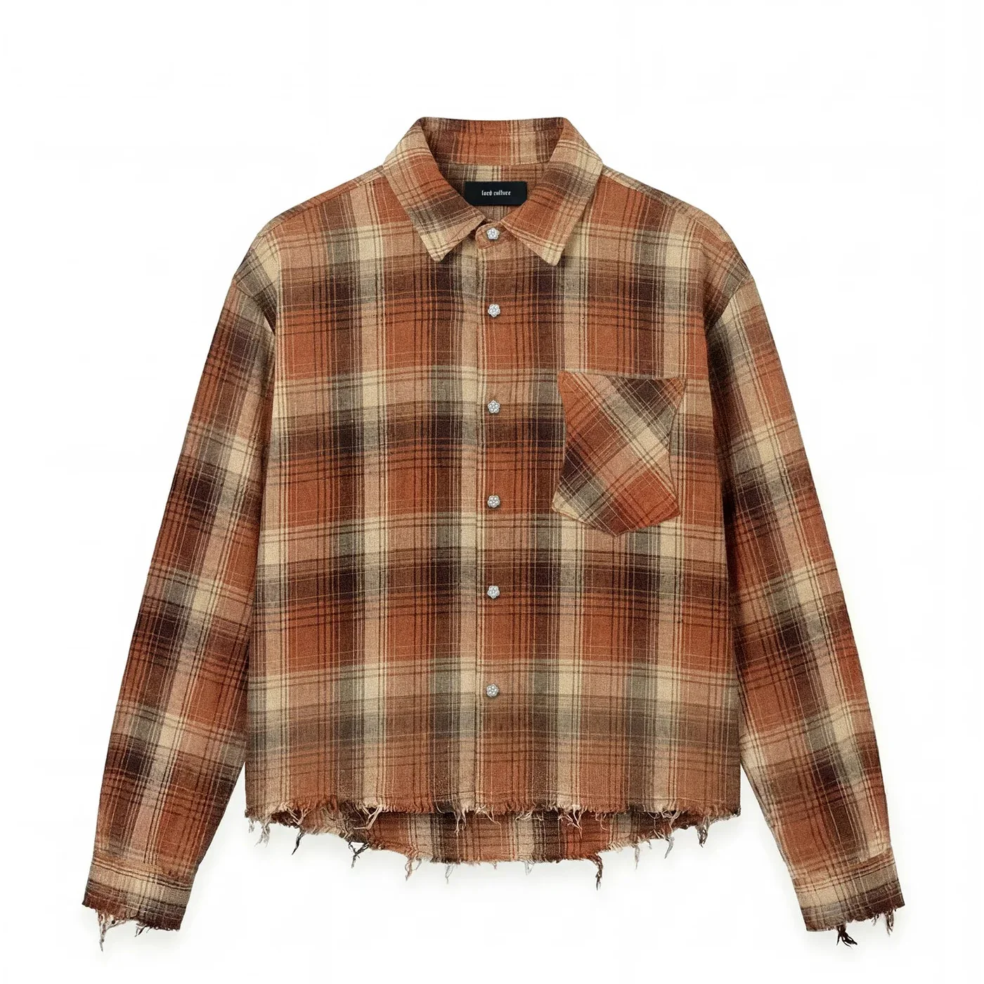 LORD CULTURE - RAW CUT FLANNEL - ORANGE